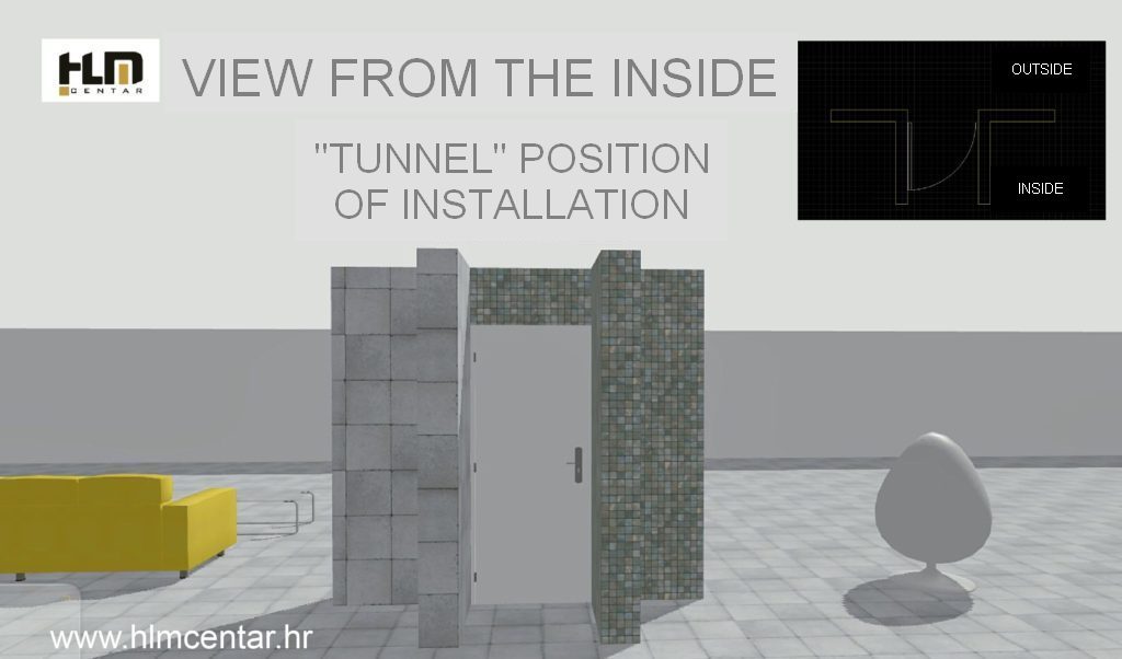 Installation in tunnel in 3D view